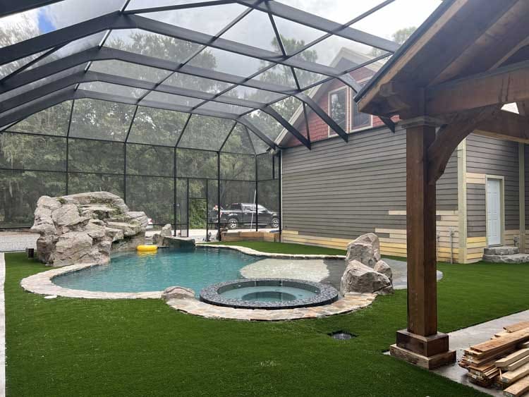 Artificial grass for pools